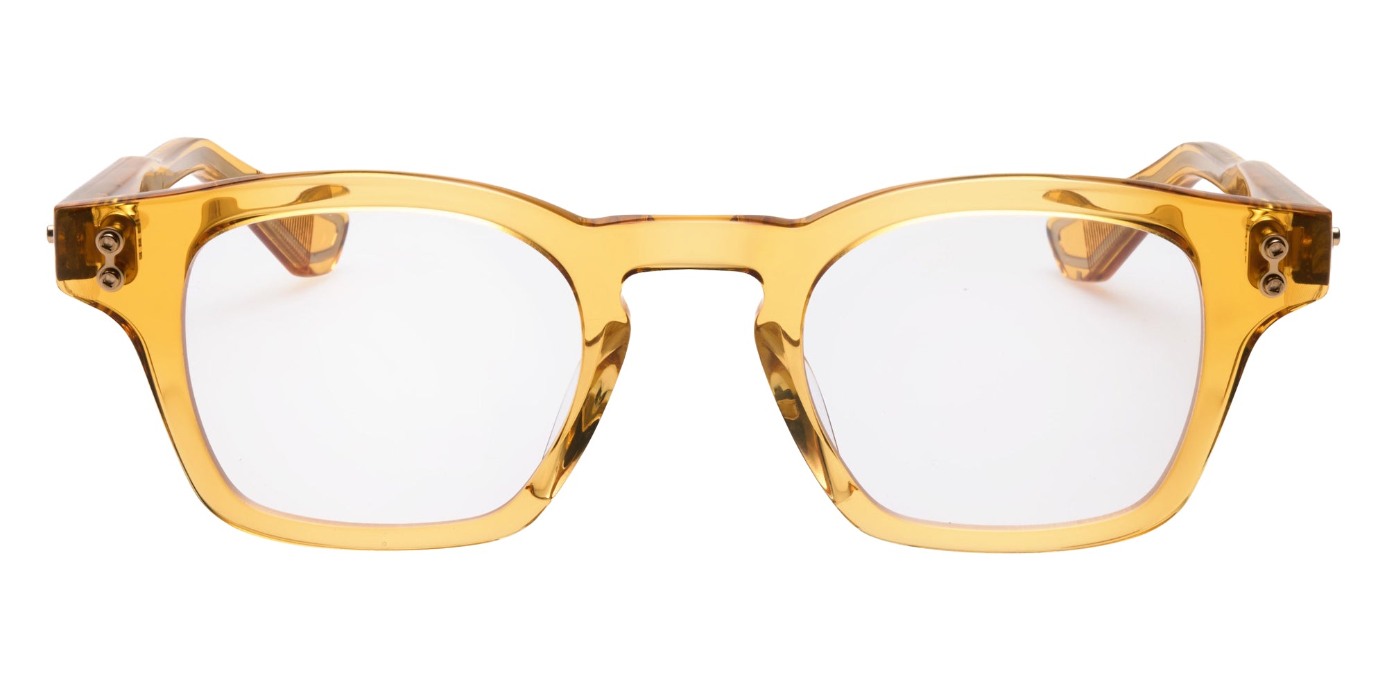 Akoni® Wise Two Rx AKO Wise Two Rx 516D 45 - Crystal Amber/Brushed 12k Gold Eyeglasses