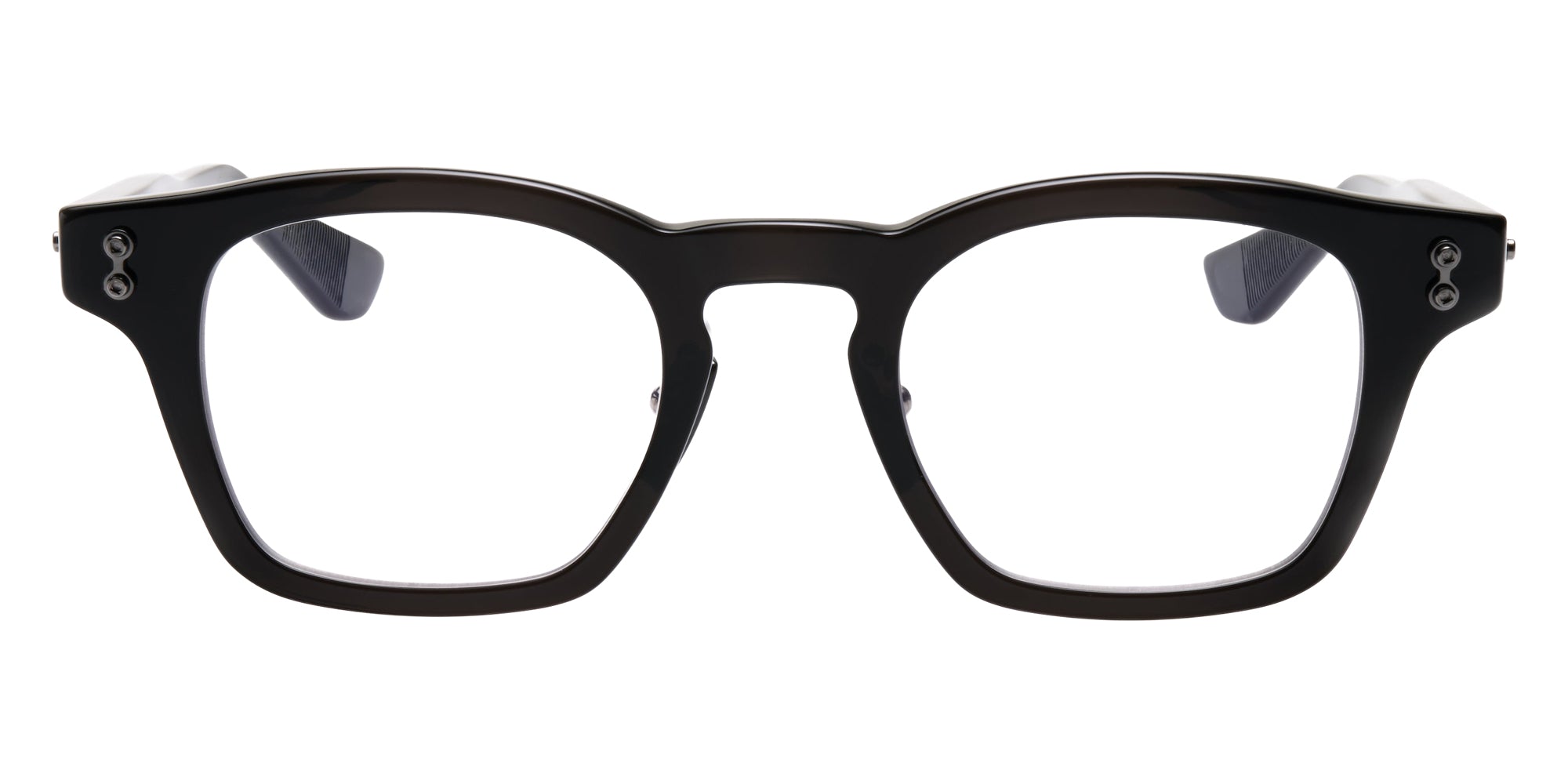 Akoni® Wise Two Rx AF AKO Wise Two Rx AF 516A 48 - Crystal Black/Black Iron Eyeglasses