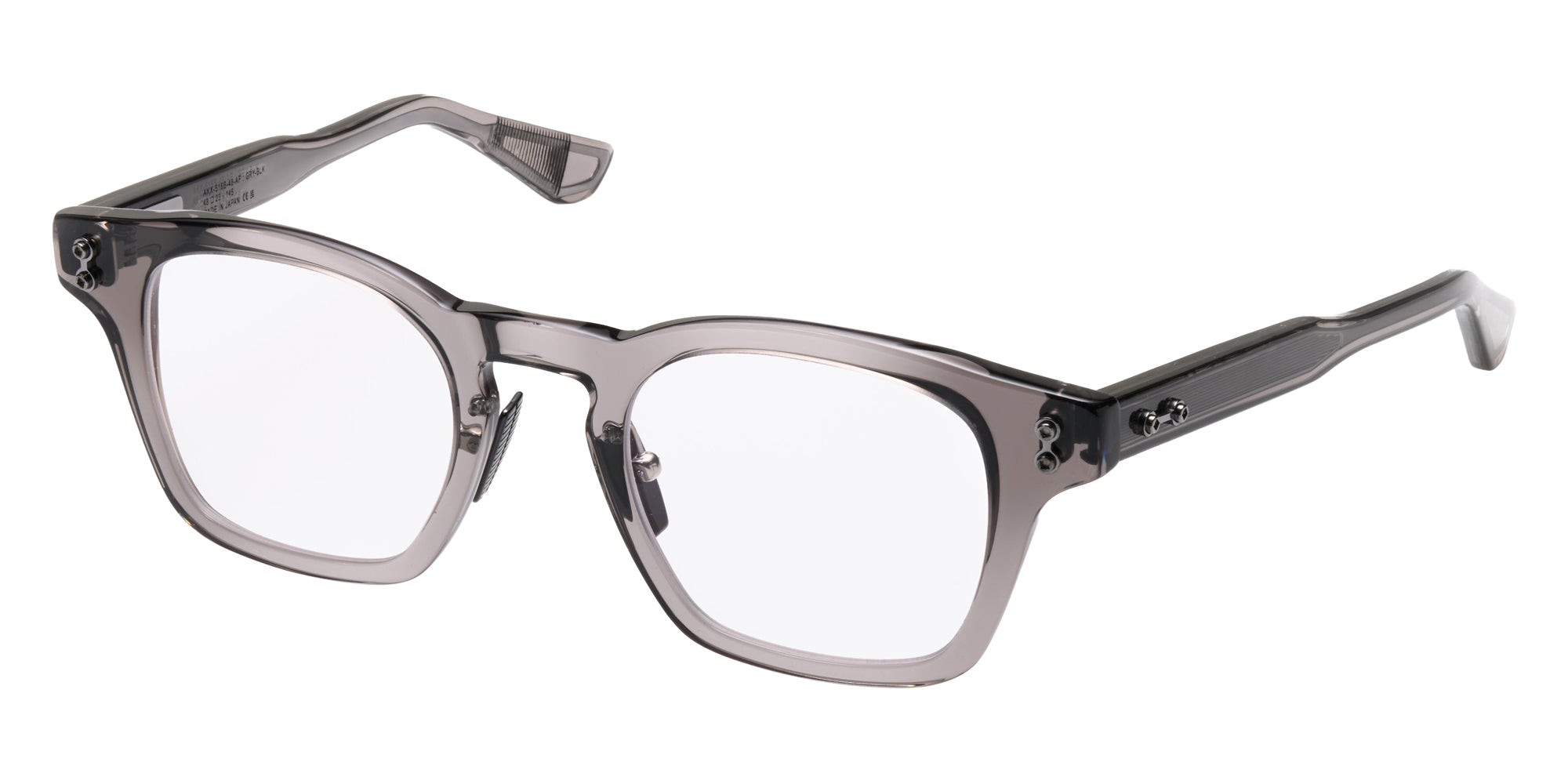 Akoni® Wise Two Rx AF AKO Wise Two Rx AF 516B 48 - Crystal Gray/Black Palladium Eyeglasses