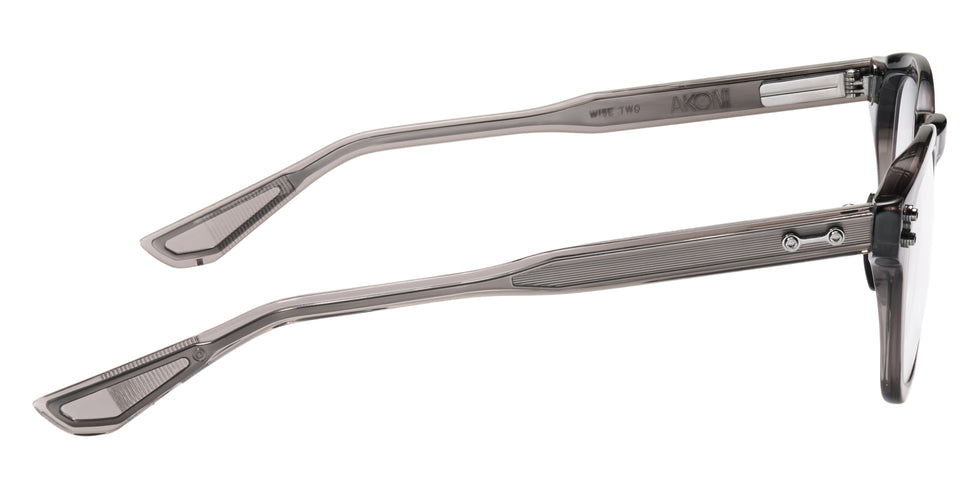 Akoni® Wise Two Rx AF AKO Wise Two Rx AF 516B 48 - Crystal Gray/Black Palladium Eyeglasses