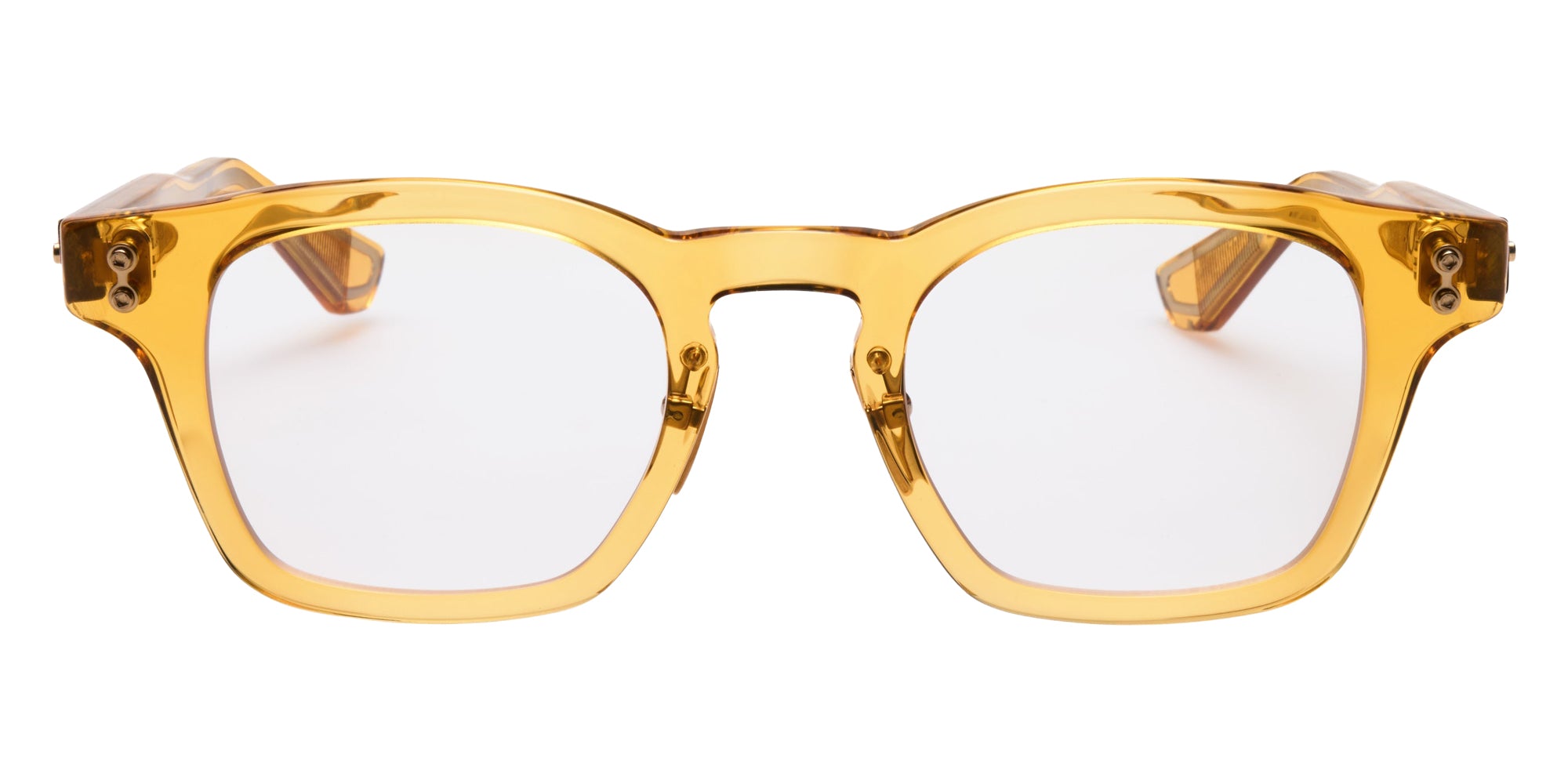 Akoni® Wise Two Rx AF AKO Wise Two Rx AF 516D 48 - Crystal Amber/Brushed 12k Gold Eyeglasses