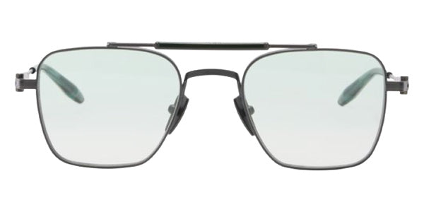 Akoni® Europa AKN AKS 200H 50 Eyeglasses - Brushed Black Iron w/Emerald Enamel/Crystal Deep Emerald/Light Deep Emerald Green gradient Lens
