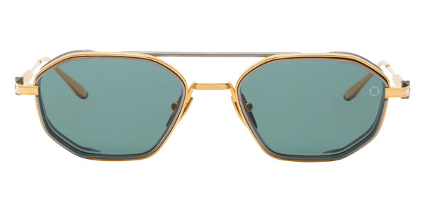 AKONI® Eris Two AKN AKS 508G 51 - 2 Micron 18k Gold/Matte Black Palladium/Deep Emerald Green Lenses