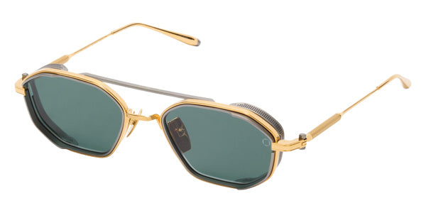 AKONI® Eris Two AKN AKS 508G 51 - 2 Micron 18k Gold/Matte Black Palladium/Deep Emerald Green Lenses