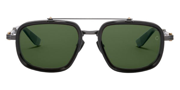 Akoni® Stellaris AKN AKS 541A 54 Sunglasses - Black Iron/Crystal Black/G15 Polarized Lenses