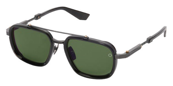 Akoni® Stellaris AKN AKS 541A 54 Sunglasses - Black Iron/Crystal Black/G15 Polarized Lenses