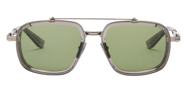 Akoni® Stellaris AKN AKS 541B 54 Sunglasses - Brushed Black Palladium/Crystal Grey/Dark Olive Lenses