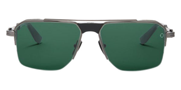 Akoni® Starliner AKN AKS 544A 57 Sunglasses - Black Iron/Black/Deep Emerald Green/Deep Emerald Green Lenses