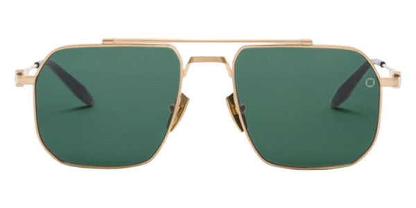 Akoni® Atlas AKN AKS 545A 55 Sunglasses - Brushed 12k Gold/Black/Deep Emerald Green Lenses