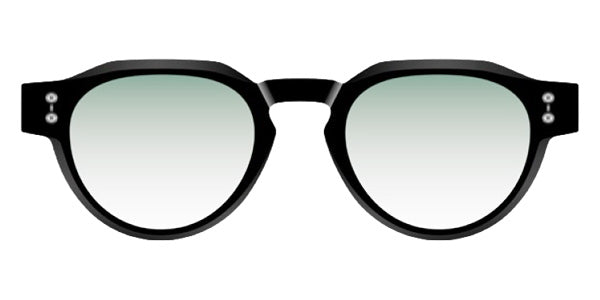 Akoni® Andra AKN AKS 549A 47 Eyeglasses - Crystal Black/Black Rhodium/Light Deep Emerald Gradient Lenses