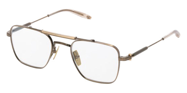 Akoni® Europa AKN AKX 200G 50 Eyeglasses - Antique Gold w/ 12k Gold details/Crystal Sand/Clear Lenses
