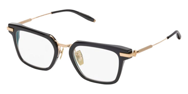 Akoni® Compton AKN AKX 542A 51 Eyeglasses - Black/Brushed 12k Gold/Clear Lenses