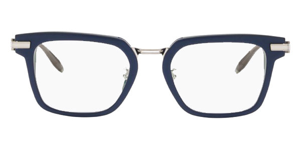 Akoni® Compton AKN AKX 542B 51 Eyeglasses - Matte Blue/Brushed Palladium/Crystal Grey/Clear Lenses