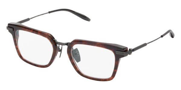 Akoni® Compton AKN AKX 542C 51 Eyeglasses - Dark Havana/Antiqued Pewter/Crystal Black/Clear Lenses