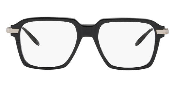 Akoni® Vera AKN AKX 543A 54 Eyeglasses - Black/Brushed Silver/Clear Lenses