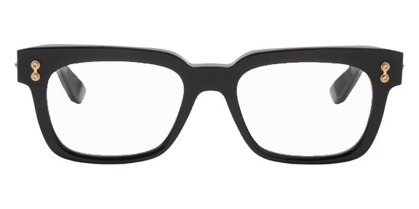 Akoni® Luna-Two AKN AKX 547A 49 Eyeglasses - Crystal Black/12k Gold/Clear Lenses