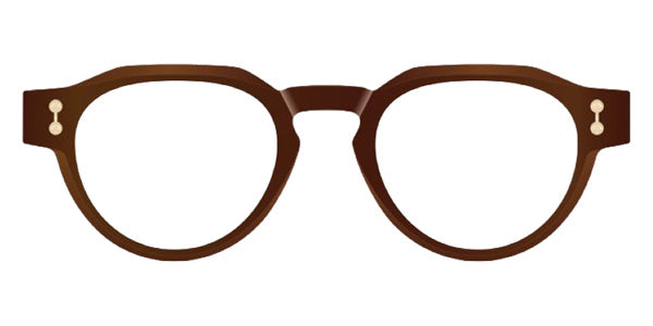 Akoni® Andra AKN AKX 549C 47 Eyeglasses - Crystal Dark Brown/12k Gold/Clear Lenses