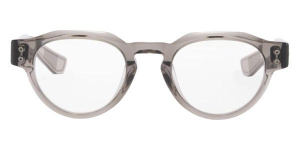 Akoni® Andra AKN AKX 549D 47 Eyeglasses - Crystal Dark Grey/Black Rhodium/Clear Lenses