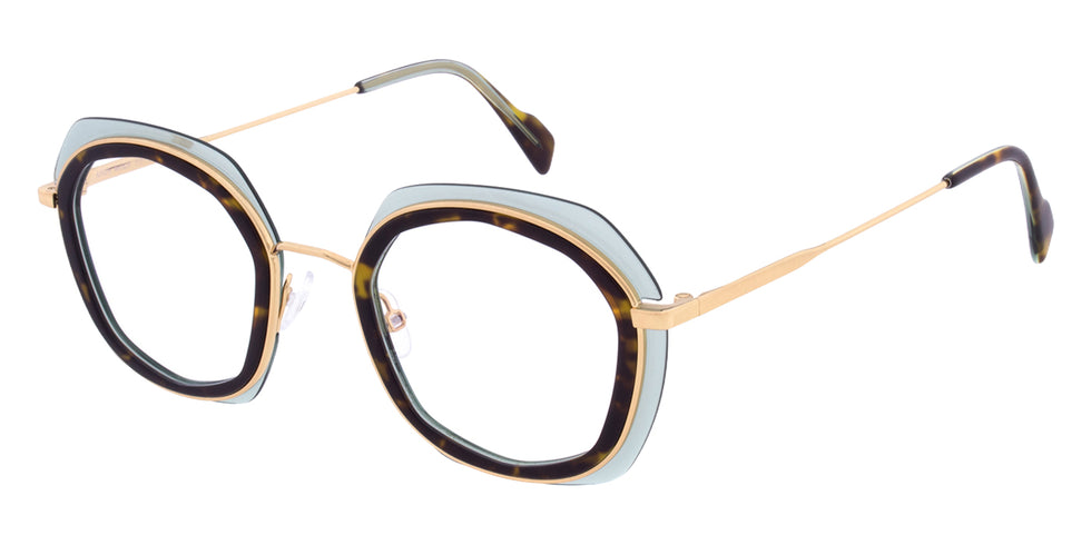 Andy Wolf® 4836 Eyeglasses - Gold/Brown