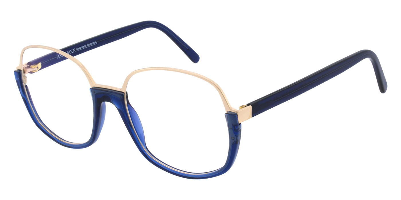 Andy Wolf® 5160 ANW 5160 03 54 - Blue/Gold Eyeglasses