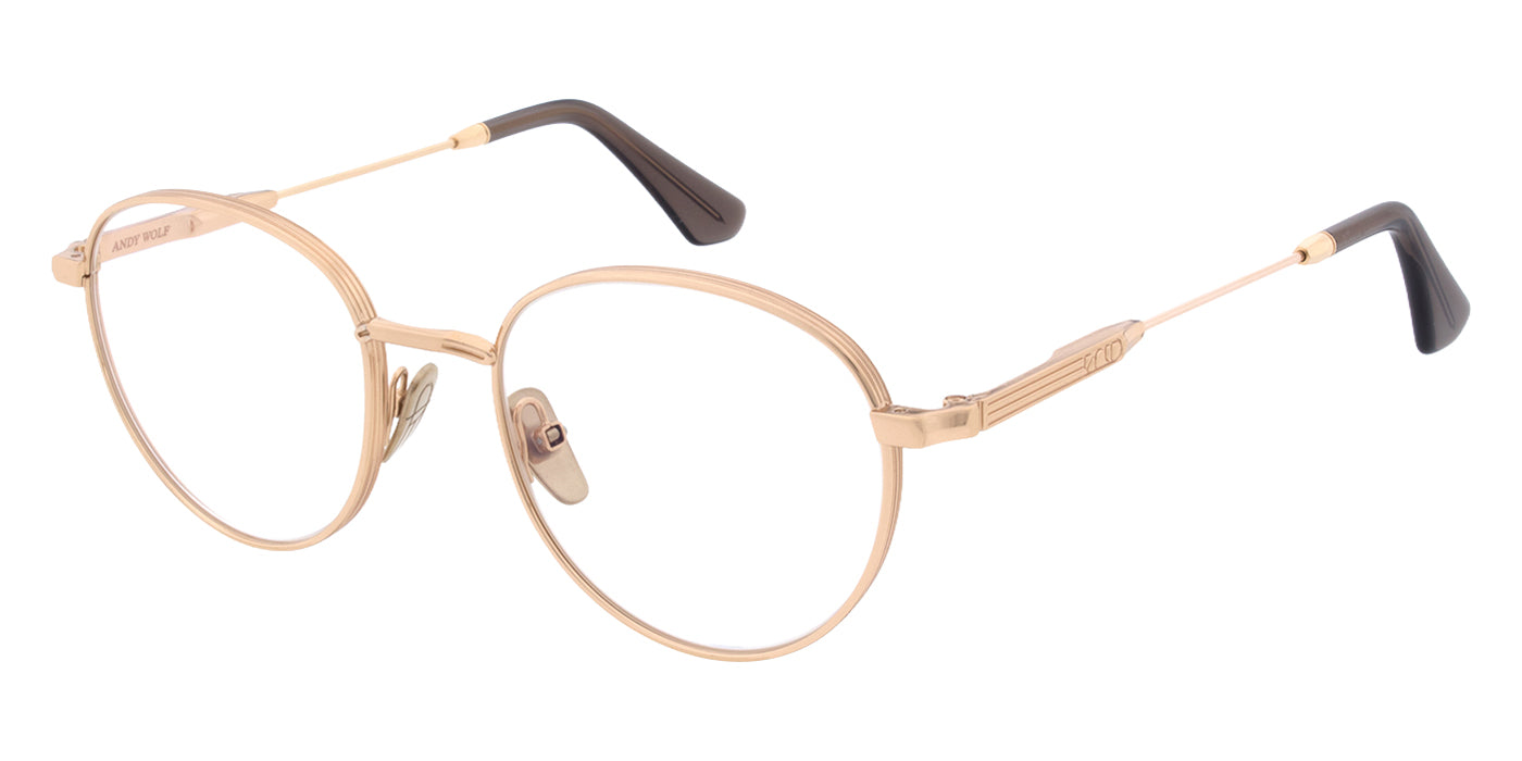 Andy Wolf® AW10 ANW AW10 04 50 - Rosegold/Brown Eyeglasses