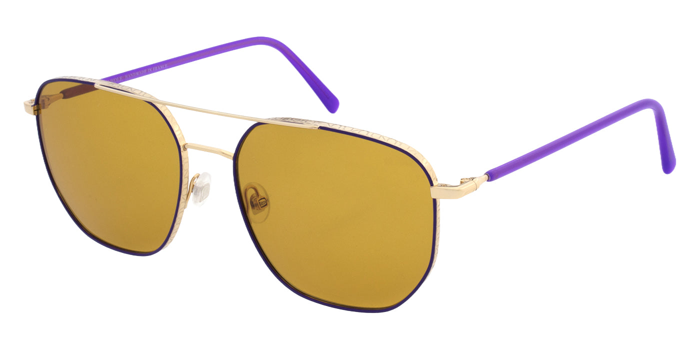 Andy Wolf® Privet Sun ANW Privet Sun 04 56 - Gold/Violet Sunglasses