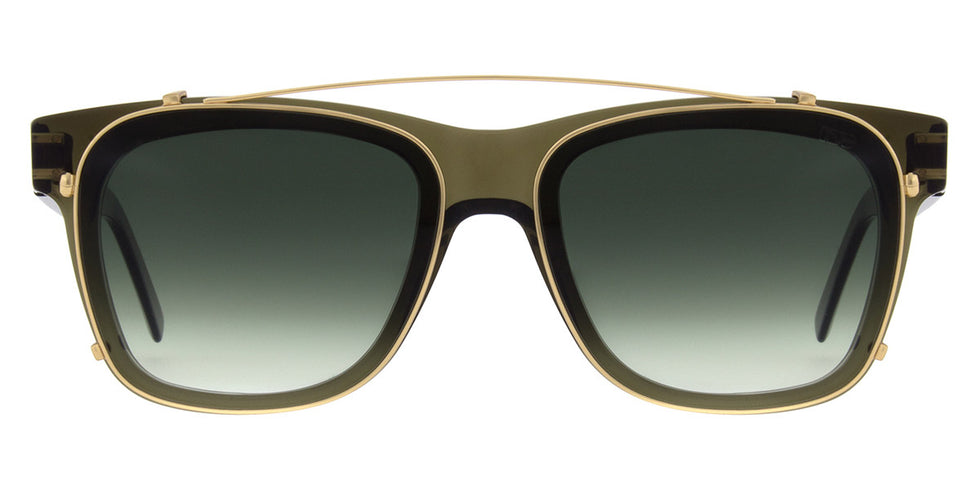 Andy Wolf® AW07 Clip ANW AW07 Clip 02 59 - Gold/Green Sunglasses