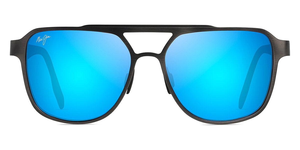 Maui Jim® 2Nd Reef B607-14 - Brushed Dark Gunmetal / Blue Hawaii Sunglasses