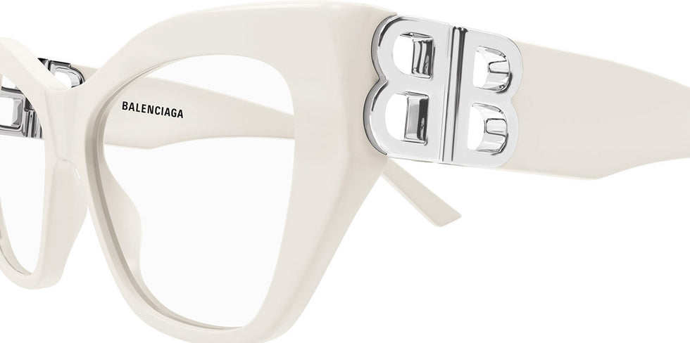 Balenciaga® BB0312O BB0312O 003 53 - White Eyeglasses