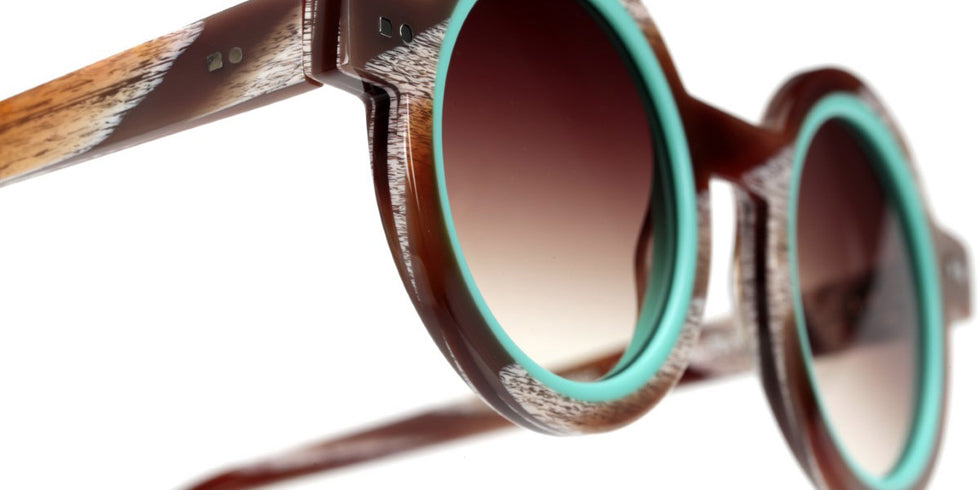 Sabine Be® Be Addict Sun SB Be Addict Sun 377 45 - Shiny Vintage Horn / Shiny Turquoise Sunglasses