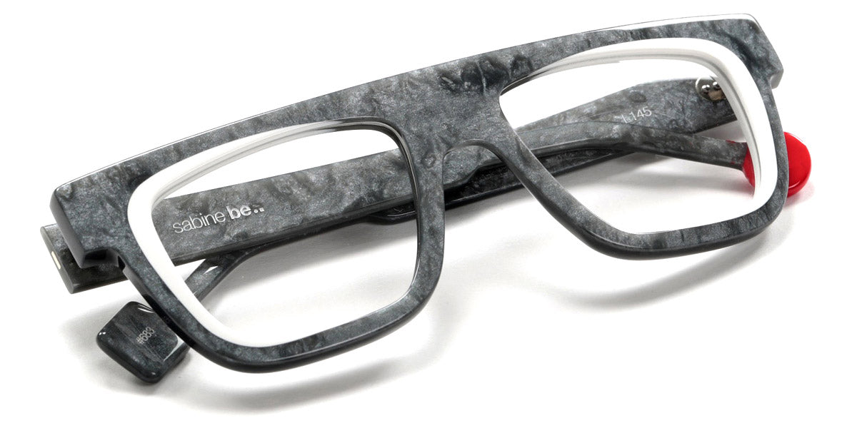 Sabine Be® Be Alive SB Be Alive 683 50 - Matte Marbled Mouse Grey / Matte White Eyeglasses