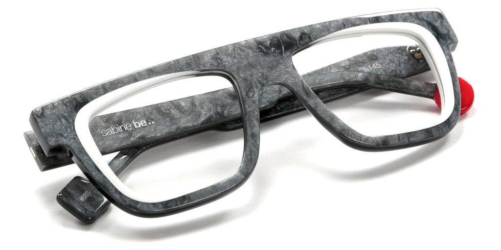 Sabine Be® Be Alive SB Be Alive 683 50 - Matte Marbled Mouse Grey / Matte White Eyeglasses