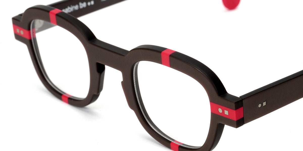 Sabine Be® Be Arty SB Be Arty 394 46 - Matt Glossy Brown / Matt Red Eyeglasses