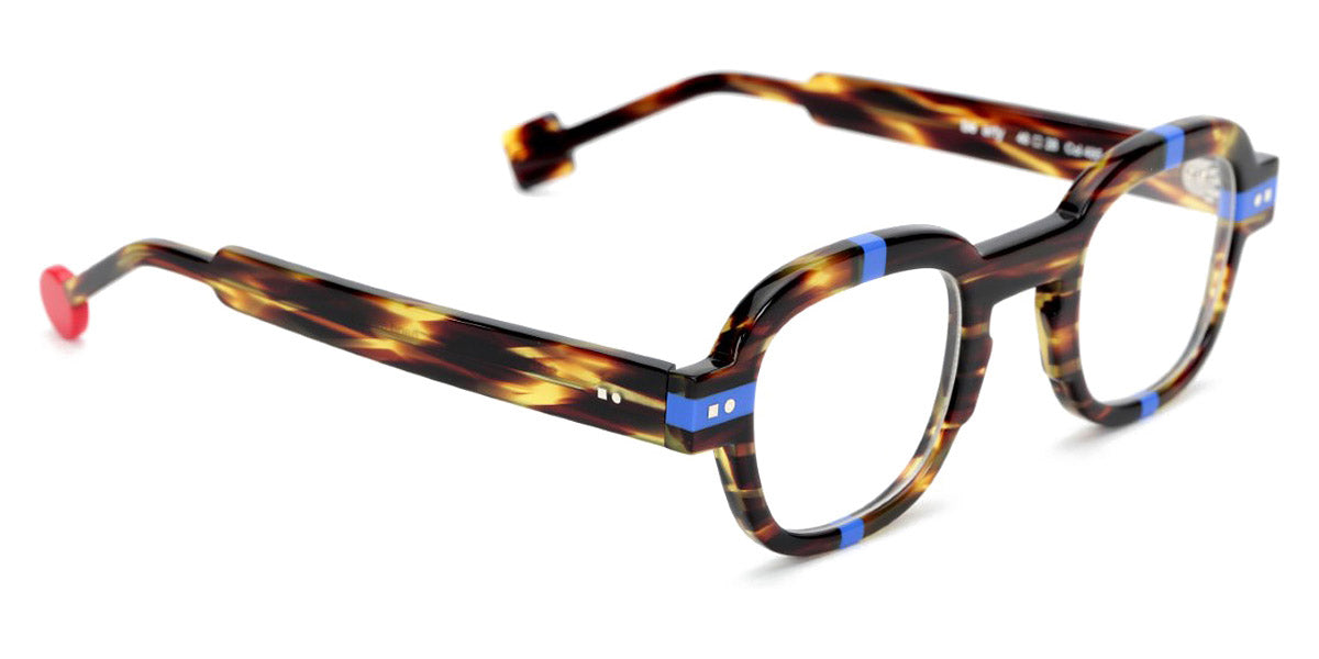 Sabine Be® Be Arty SB Be Arty 485 46 - Shiny Dark Veined Tortoise / Shiny Majorelle Blue Eyeglasses