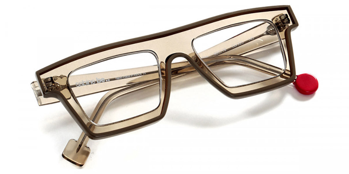 Sabine Be® Be Bold Line - Shiny Translucent Taupe / Shiny Solid Taupe Eyeglasses