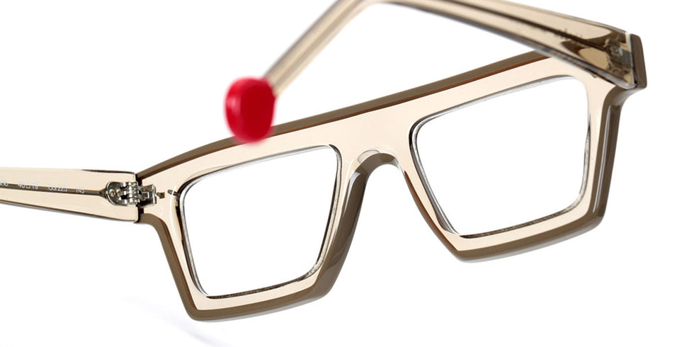 Sabine Be® Be Bold Line - Shiny Translucent Taupe / Shiny Solid Taupe Eyeglasses