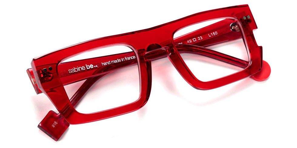 Sabine Be® Be Bossy SB Be Bossy 16 49 - Shiny Translucent Red Eyeglasses