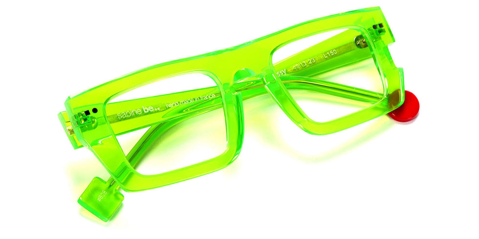Sabine Be® Be Bossy SB Be Bossy 808 49 - Shiny Translucent Green Neon Eyeglasses