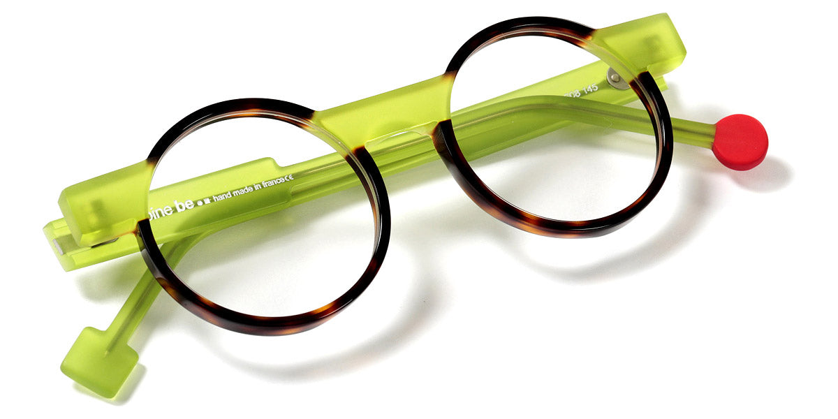 Sabine Be® Be Cartoon SB Be Cartoon 608 46 - Shiny Cherry Tortoiseshell / Matte Translucent Lime Eyeglasses