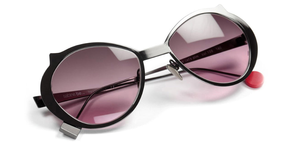 Sabine Be® Be Cat'S Slim Sun - Polished Ruthenium Sunglasses