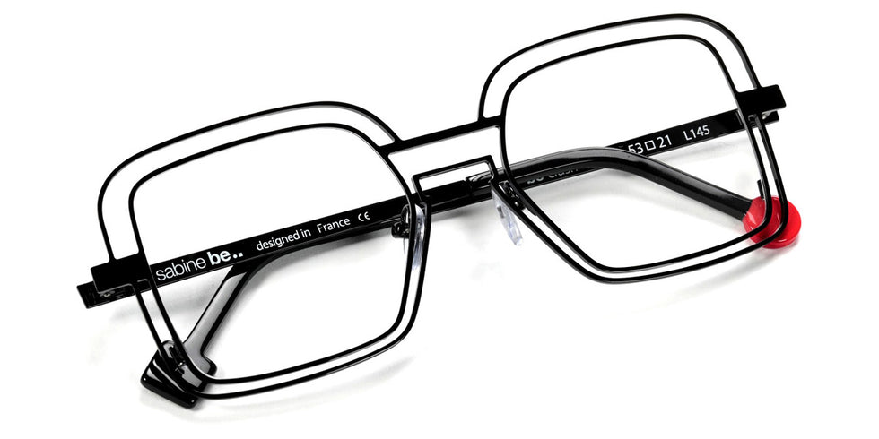 Sabine Be® Be Clush Wire SB Be Clush Wire 762 53 - Shiny Black Eyeglasses