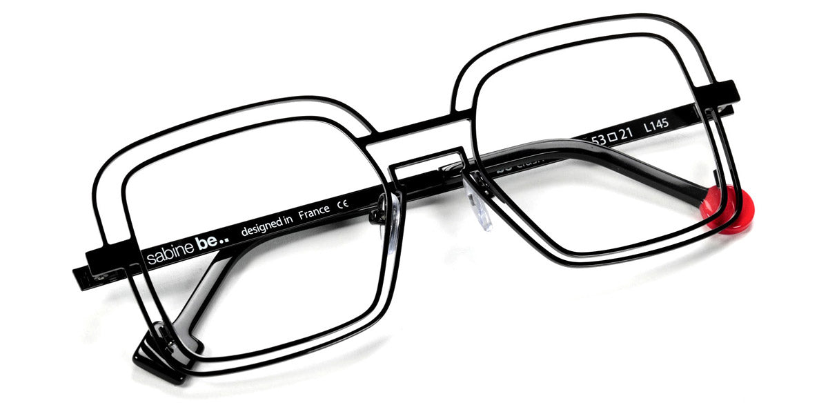 Sabine Be® Be Clush Wire SB Be Clush Wire 762 53 - Shiny Black Eyeglasses