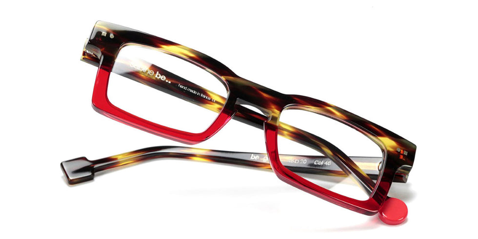 Sabine Be® Be Geek - Shiny Veined Tortoise / Shiny Translucent Red Eyeglasses