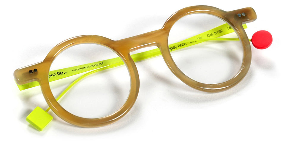 Sabine Be® Be Gipsy Horn SB Be Gipsy Horn 132 43 - Satin Neon Yellow Eyeglasses