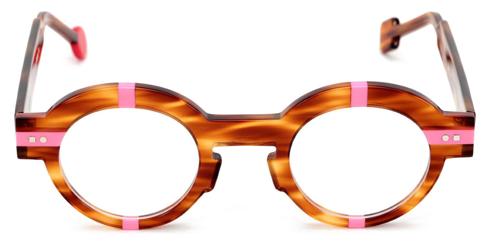 Sabine Be® Be Groom SB Be Groom 454 43 - Shiny Veined Blond Tortoise / Shiny Neon Pink Eyeglasses