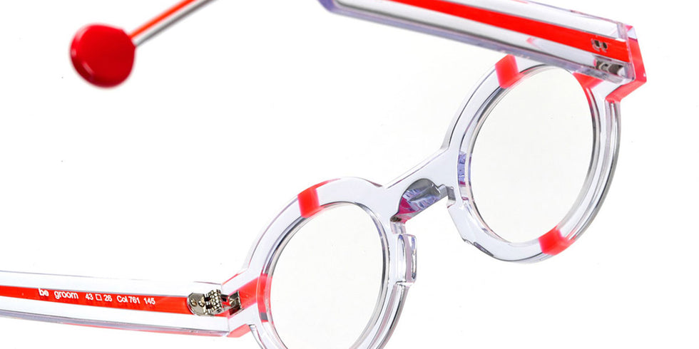 Sabine Be® Be Groom SB Be Groom 761 43 - Shiny Crystal / Shiny Miami Neon Orange Eyeglasses