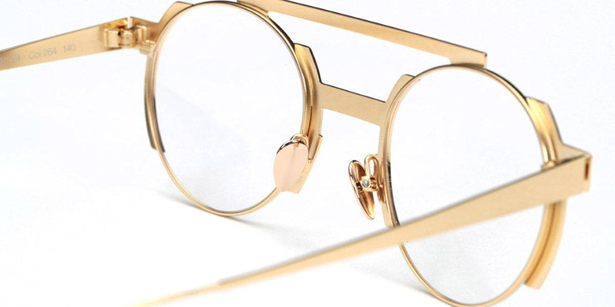 Sabine Be® Be Groovy Slim - Polished Pale Gold / Polished Palladium Eyeglasses