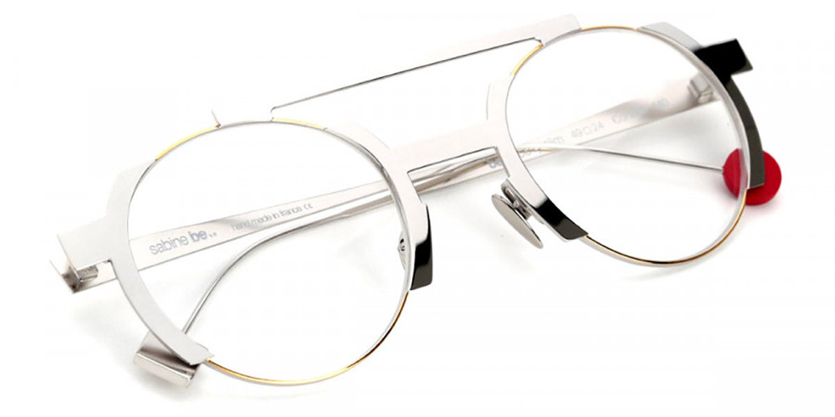 Sabine Be® Be Groovy Slim - Polished Palladium / Polished Pale Gold Eyeglasses