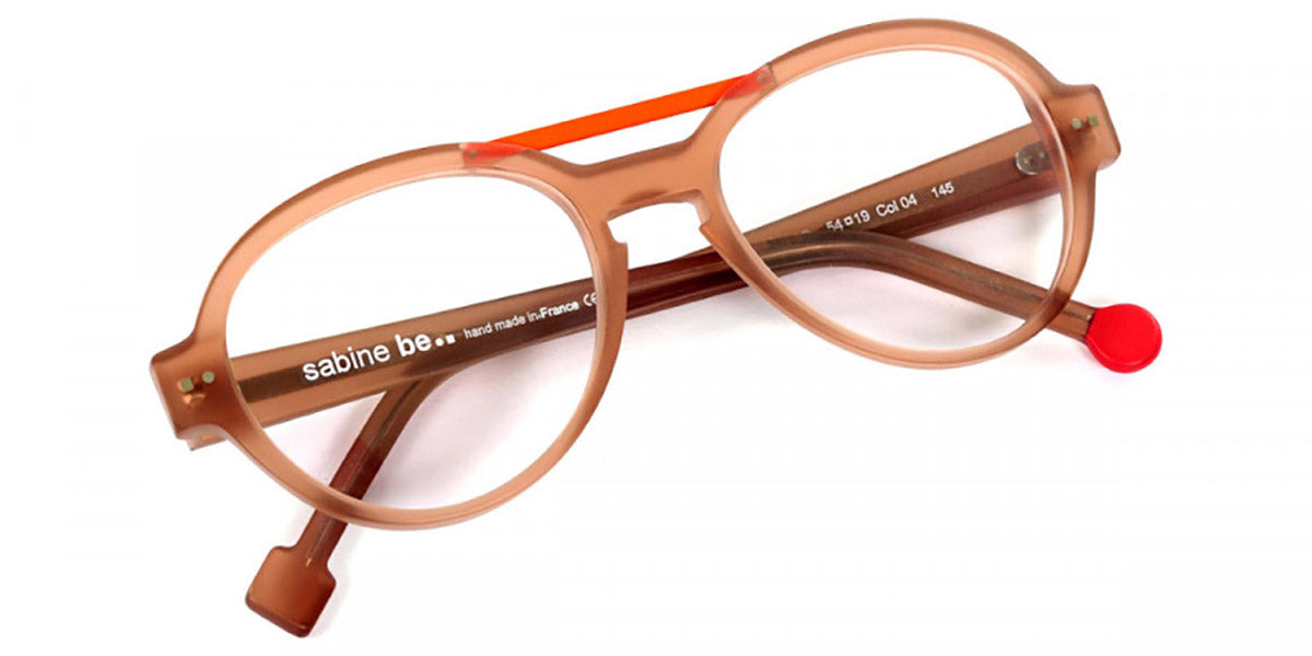 Sabine Be® Be Hype - Beige Translucent Matte / Orange Shiny Satin Eyeglasses