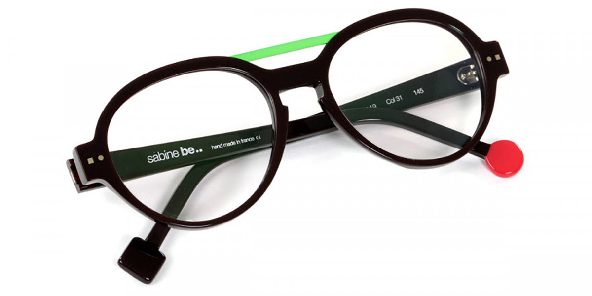 Sabine Be® Be Hype - Shiny Dark Choco Brown / Polished Palladium Eyeglasses